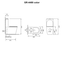 Унитаз напольный Grossman GR-4480BMS черный матовый № 0