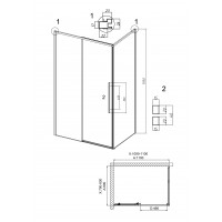 Душевой уголок Grossman Galaxy 100.K33.01.110.32.00-200.K33.01.80.32.00 № 8